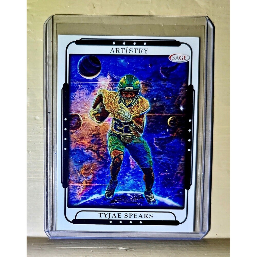 Tyjae Spears 2023 SAGE NFL Artistry Football #118 Card
